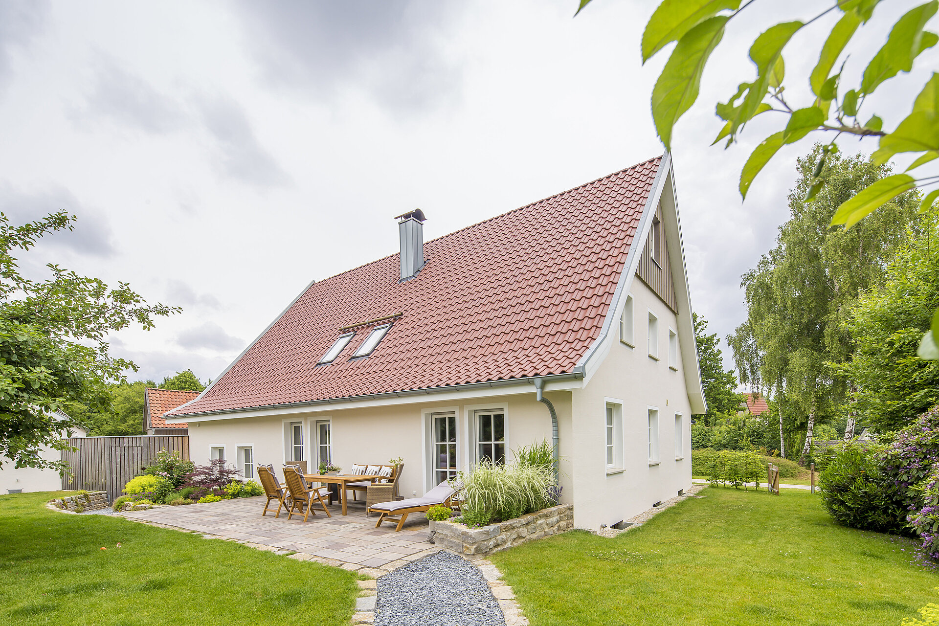Giebelverkleidung bei einem Einfamilienhaus