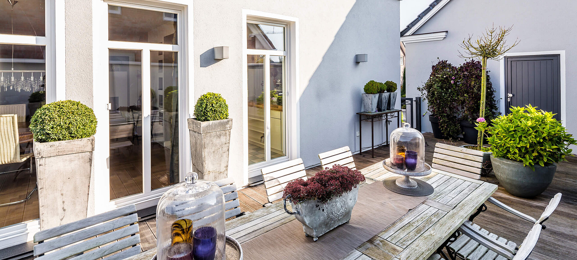 Fassadengestaltung Ansicht von der Terrasse