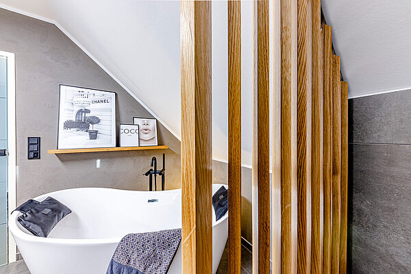 Badezimmer mit Wohnambiente